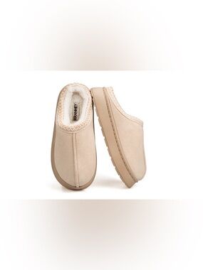 BERANMEY, Cozy Platform Fuzzy Slippers for Women and Men, Khaki

Size:  42/43